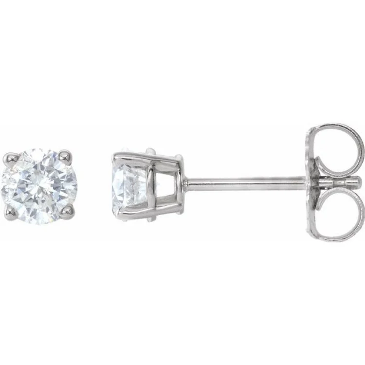 Platinum 3/4 CTW Natural Diamond Stud Earrings