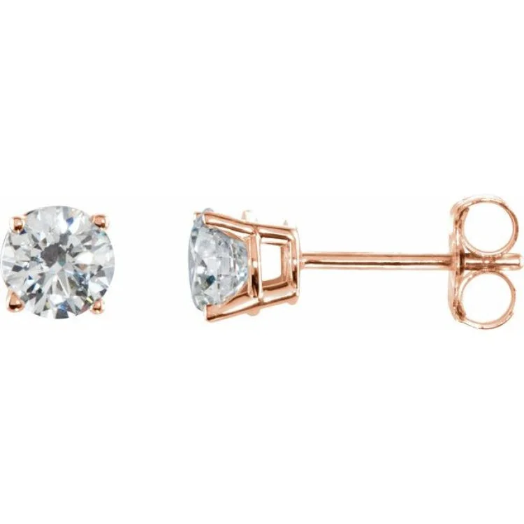 14K Rose 1/5 CTW Natural Diamond Stud Earrings