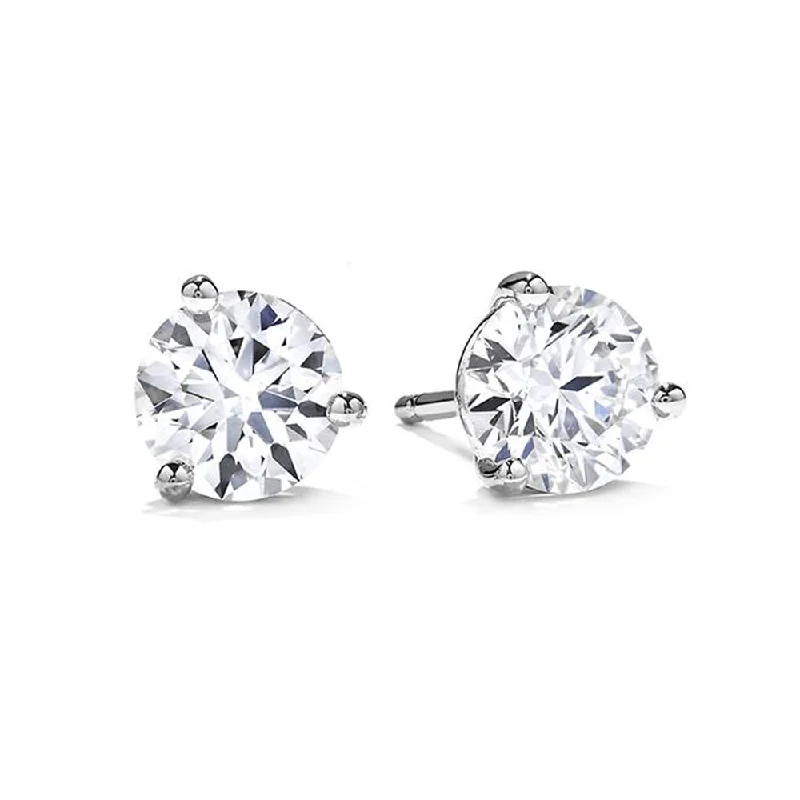 Round Natural Diamond Martini Set Studs