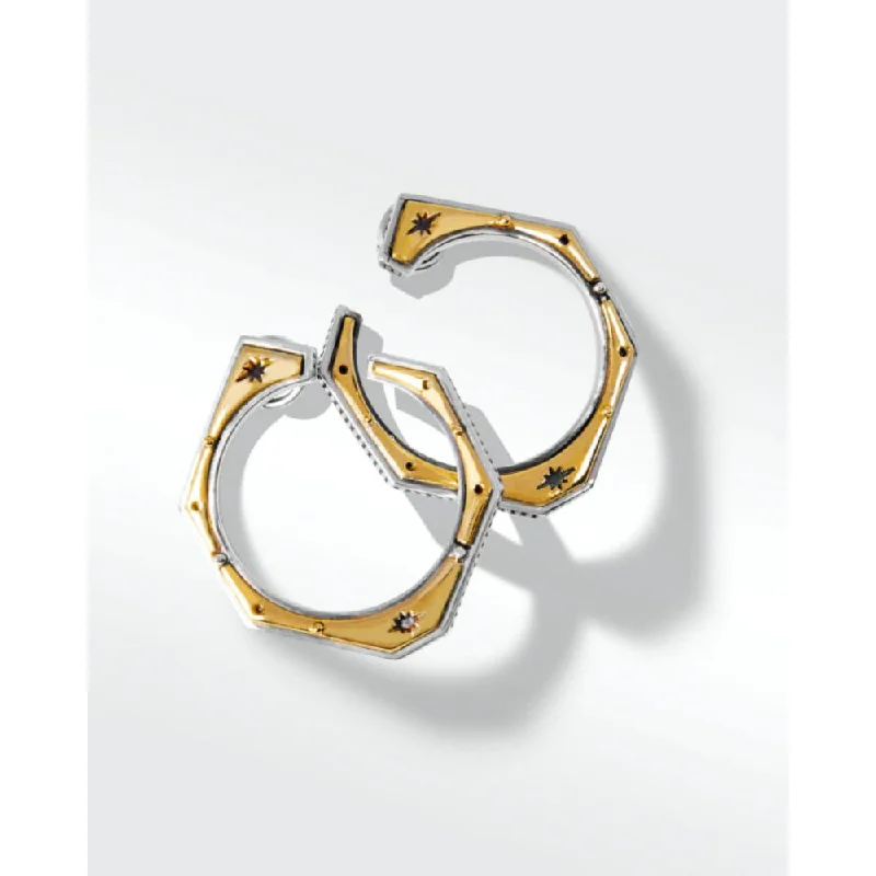 Konstantino Astria Hexagons Hoop Earrings