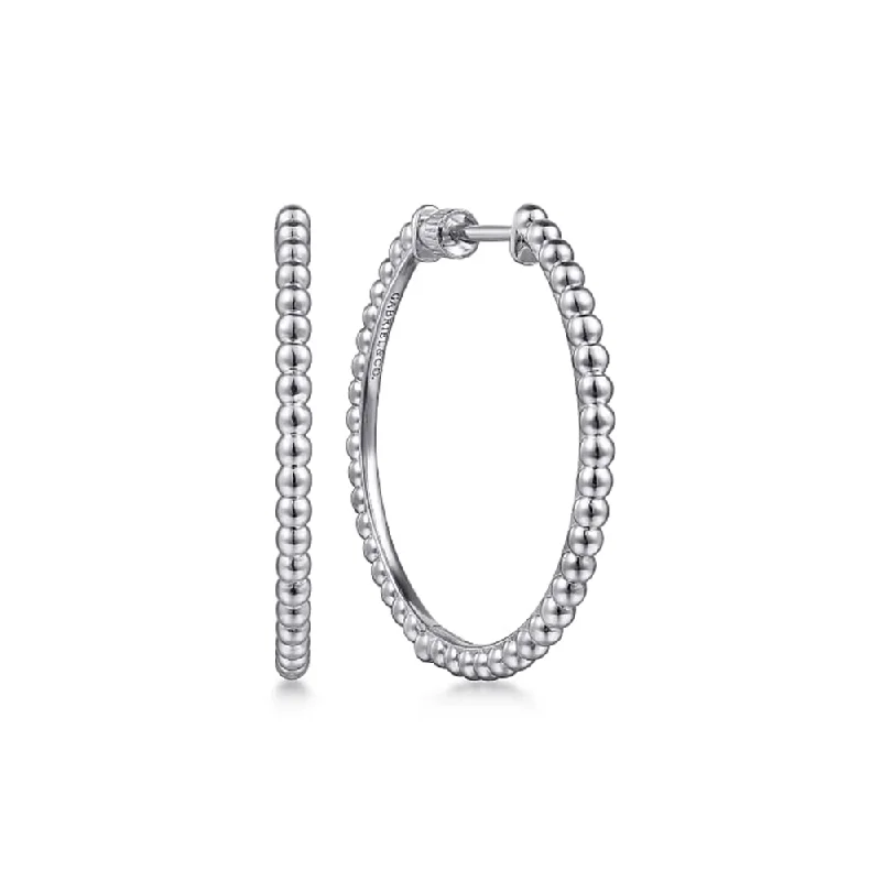 Sterling Silver Bujukan Classic Hoop Earrings | 30mm