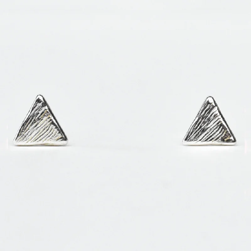 Sterling Silver Koa Triangle Studs