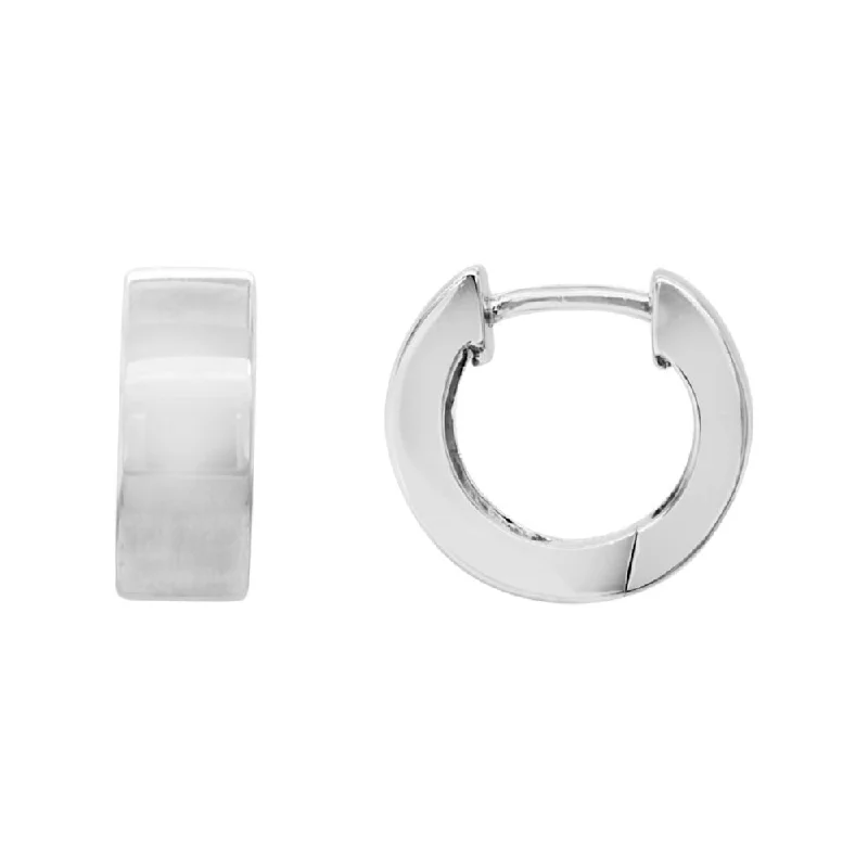 Sterling Silver Square Edge Hoop Earrings