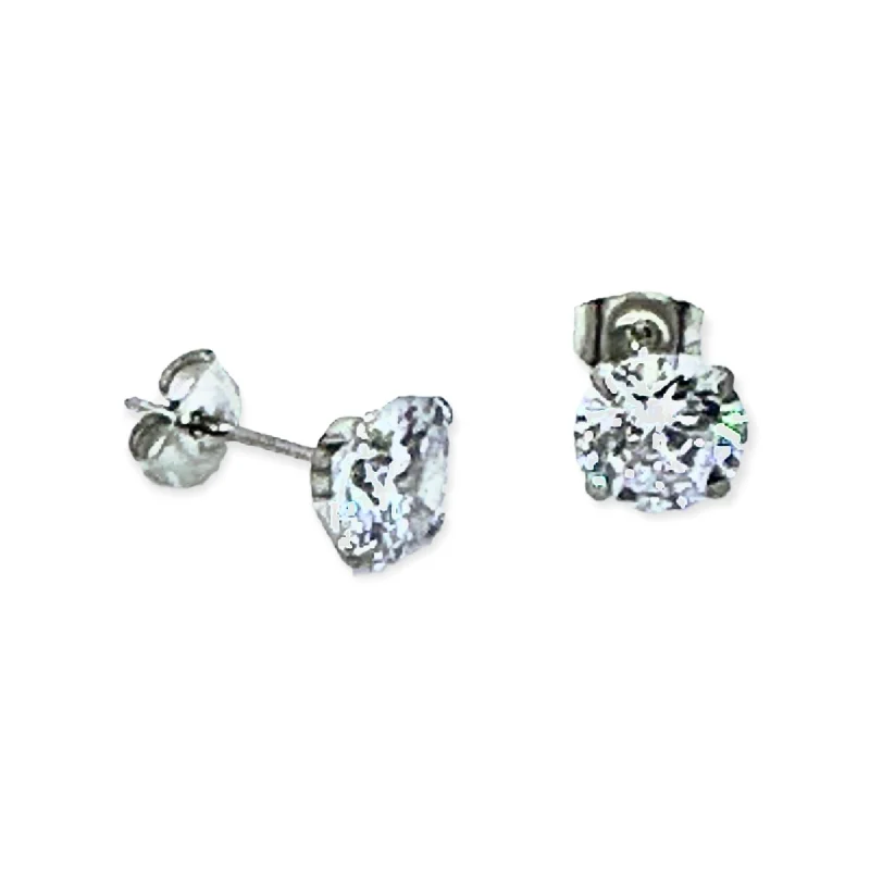 Stud Cubic Zirconia Earrings 4ctw