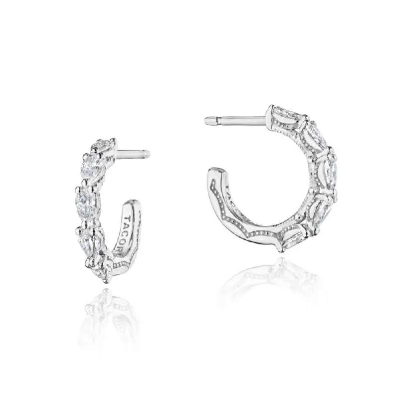 Tacori 18k Stilla Diamond Hoop Earrings