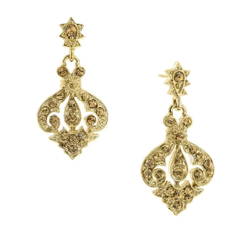 2028 Jewelry Gold-Tone Light Colorado Drop Earrings