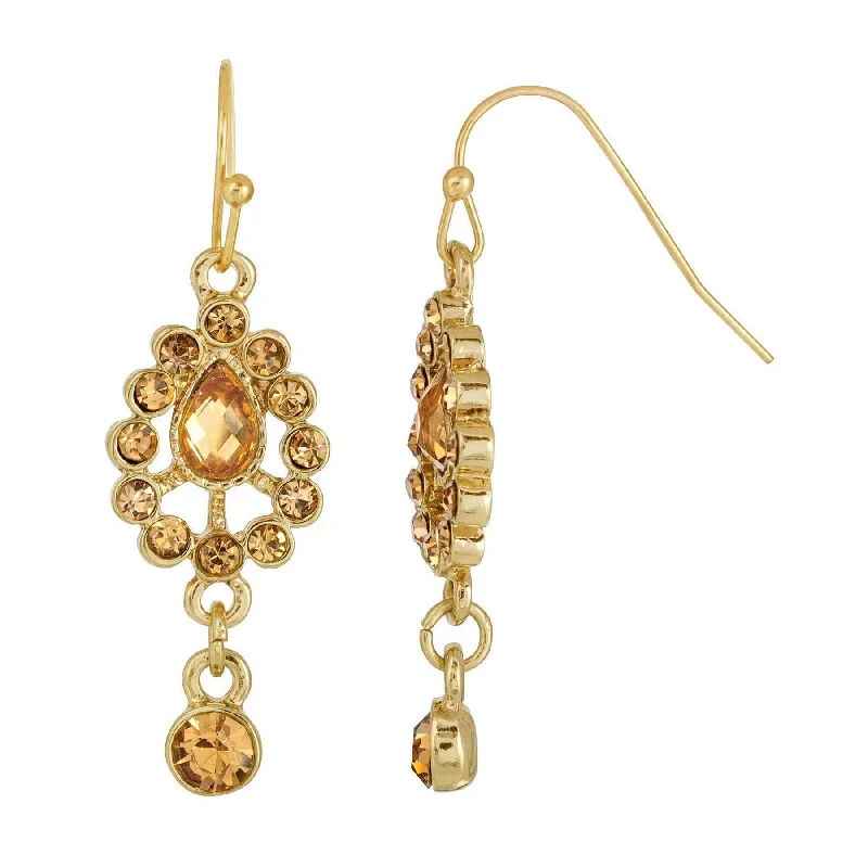 2028 Jewelry Light Brown Drop Earrings