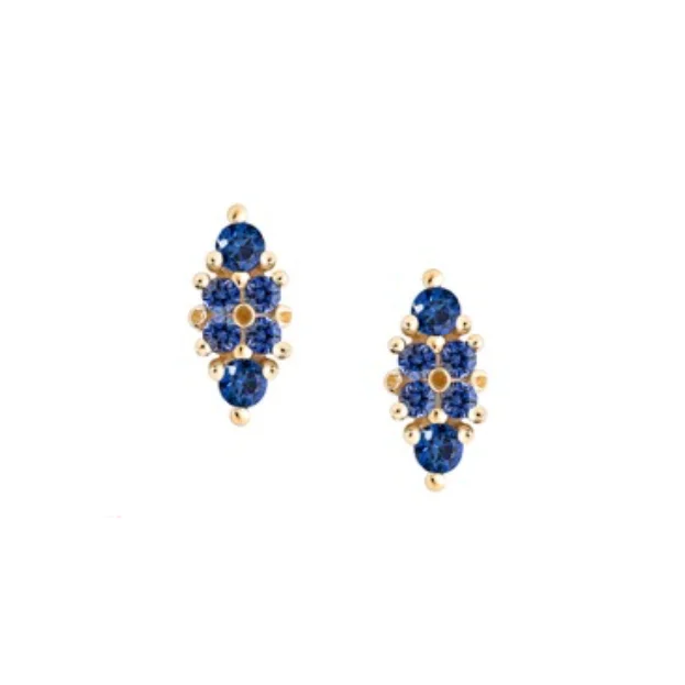 Trandafir Studs, Sapphires