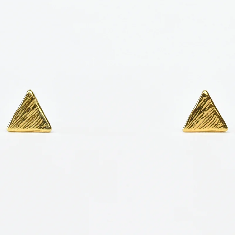 Vermeil Koa Triangle Studs