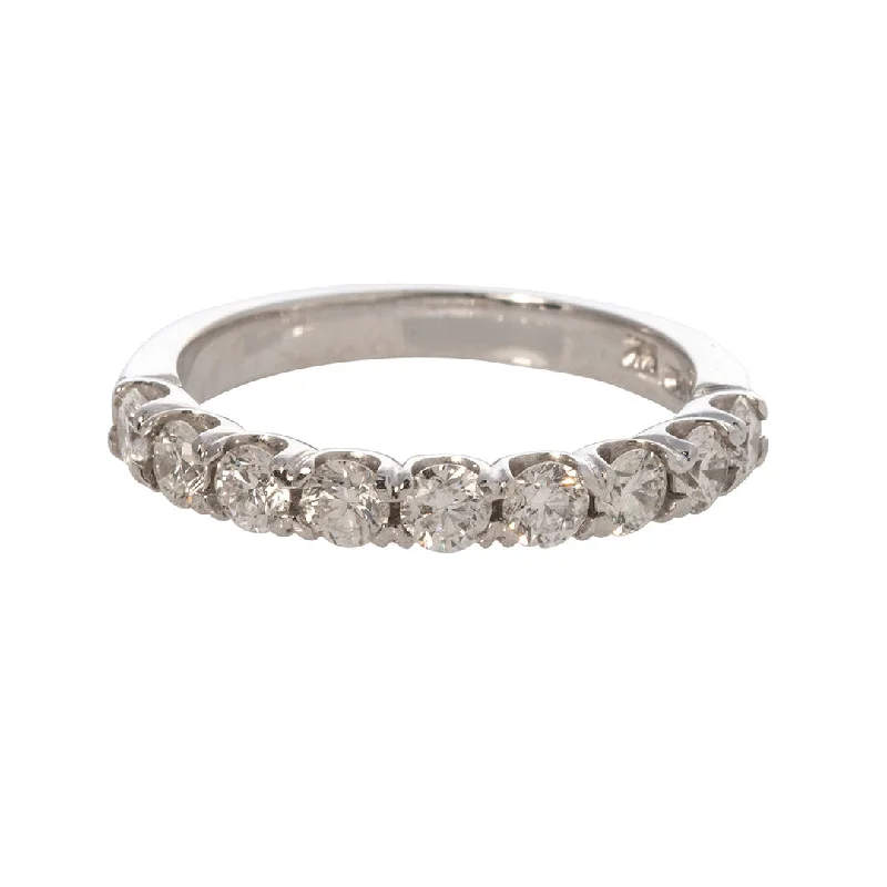 .86ct Diamond Pavé 14K White Gold Halfway Band