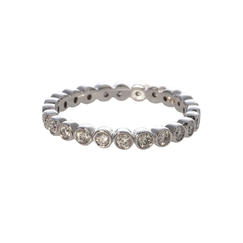 .52ct Diamond Bezel Set 14K White Gold Eternity Band