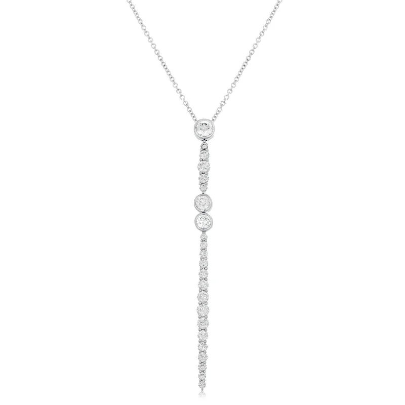 18'' Diamond Bar Pendant Necklace