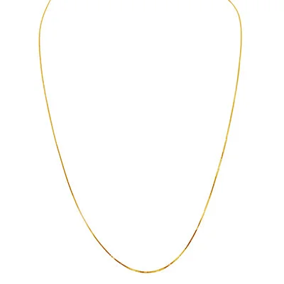 Adjustable Box Chain in 14kt Yellow Gold