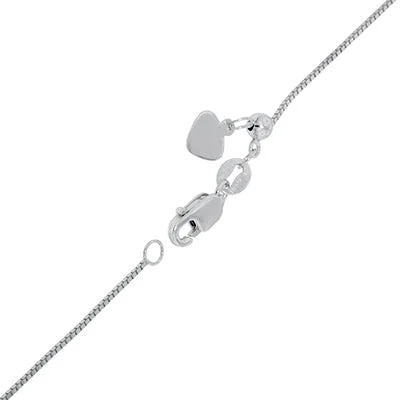 Adjustable Box Chain in Sterling Silver