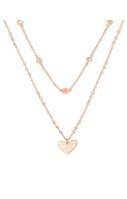 ARI HEART MULTI STRAND NECKLACE