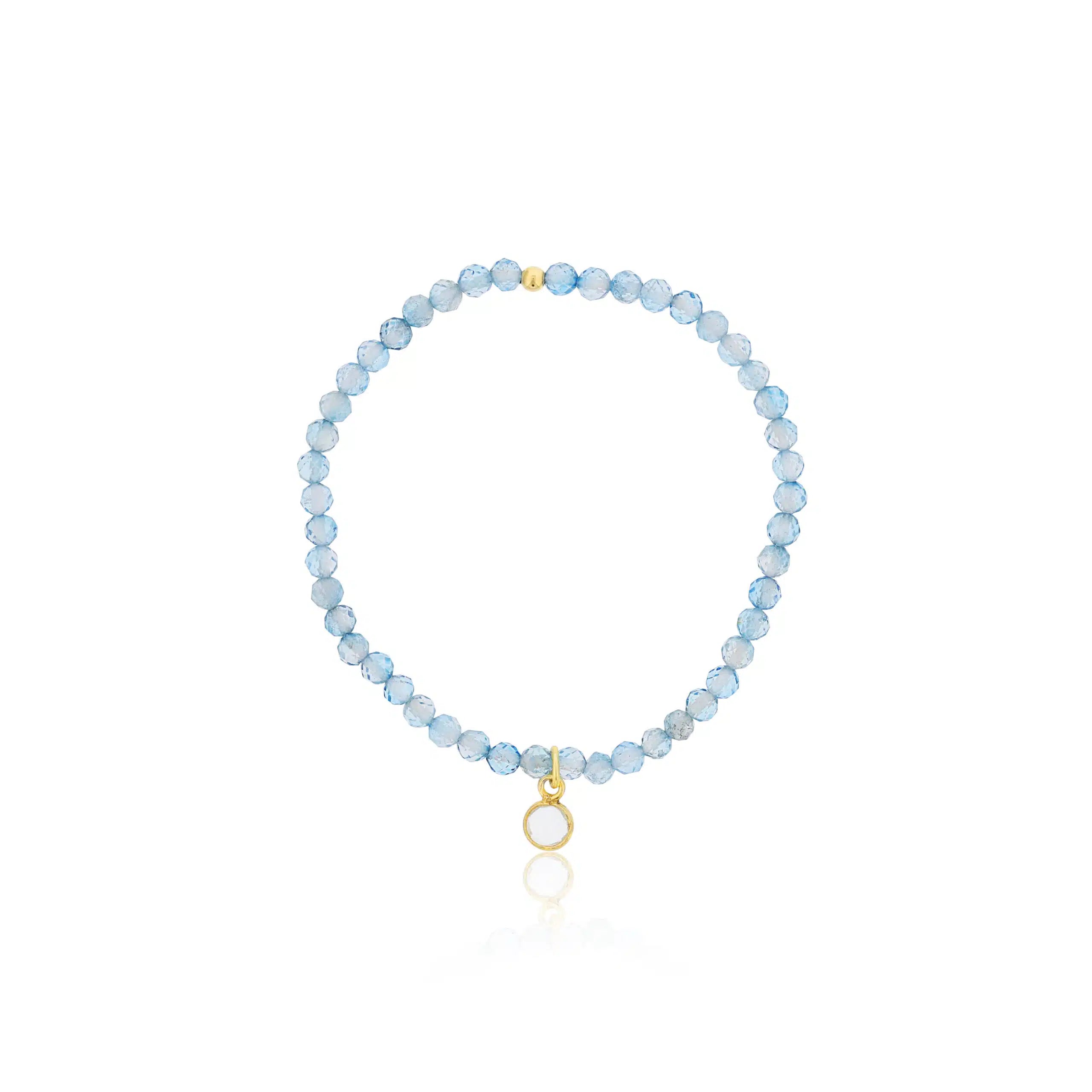 Blue Topaz Bezel Bracelet