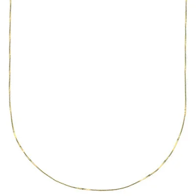 Box Chain in 14kt Yellow Gold (20 inches and .8mm wide)