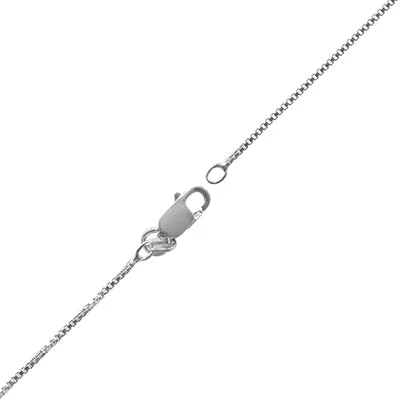 Box Chain in Sterling Silver (24inches and 1.1mm)