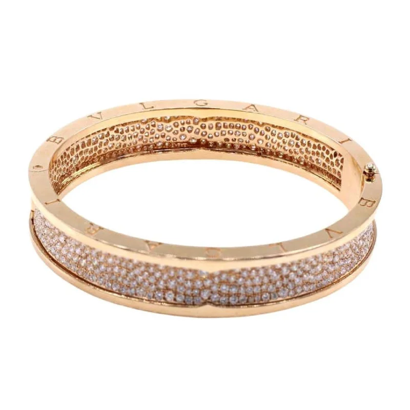 Bulgari Italy Post-1980s 18KT Rose Gold Diamond Bracelet