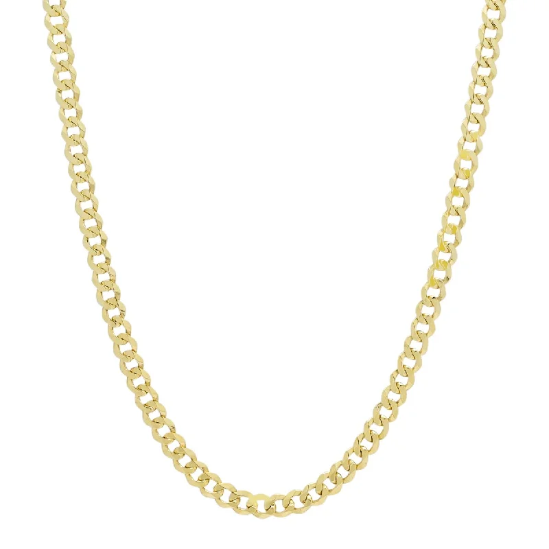 Curb Chain in 14kt Yellow Gold (22 inches and 4.4mm)