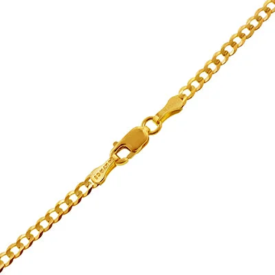 Curb Chain in 14kt Yellow Gold (24 inches and 2.6mm)