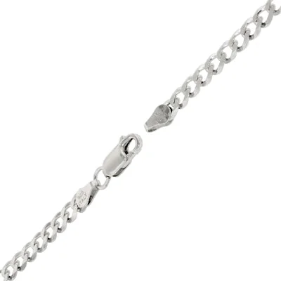 Curb Chain in Sterling Silver (20inches and 4.7mm)