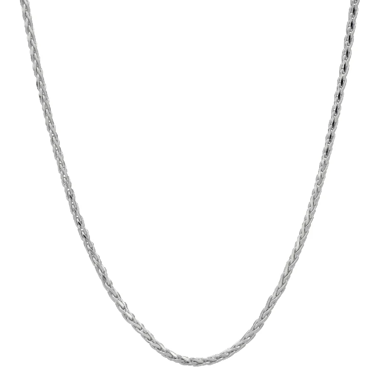 Diamond Cut Espiga Chain in 14kt White Gold (18 inches and 1.1mm wide)