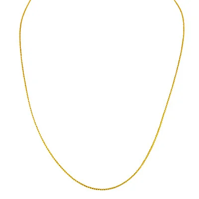 Diamond Cut Franco Chain in 14kt Yellow Gold (20 inches and .9mm wide)