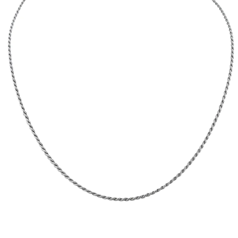 Rope Chain in Sterling Silver (20 inches and 1.8mm)