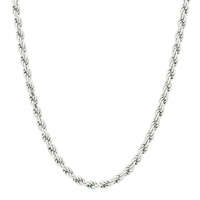 Rope Chain in Sterling Silver (22 inches and 3.6mm)