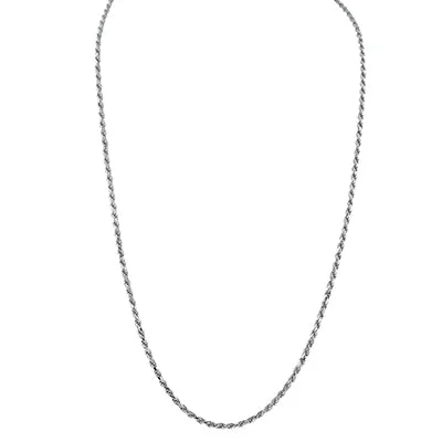 Rope Chain in Sterling Silver (24 inches and 2.9mm)