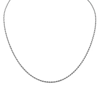 Rope Chain in Sterling Silver (18 inches and 1.8mm)