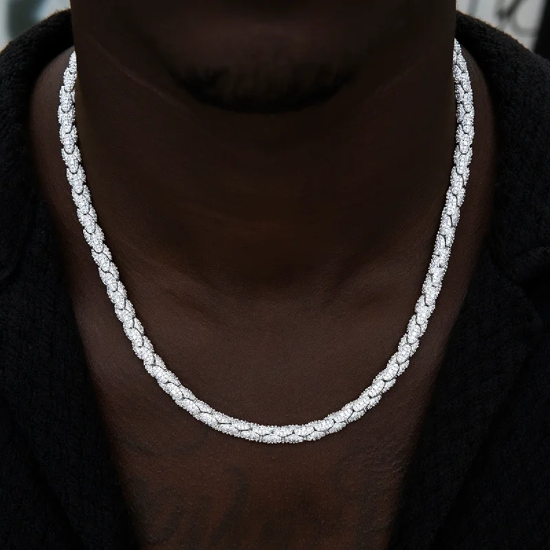 Diamond Pave Reptile Chain in White Gold