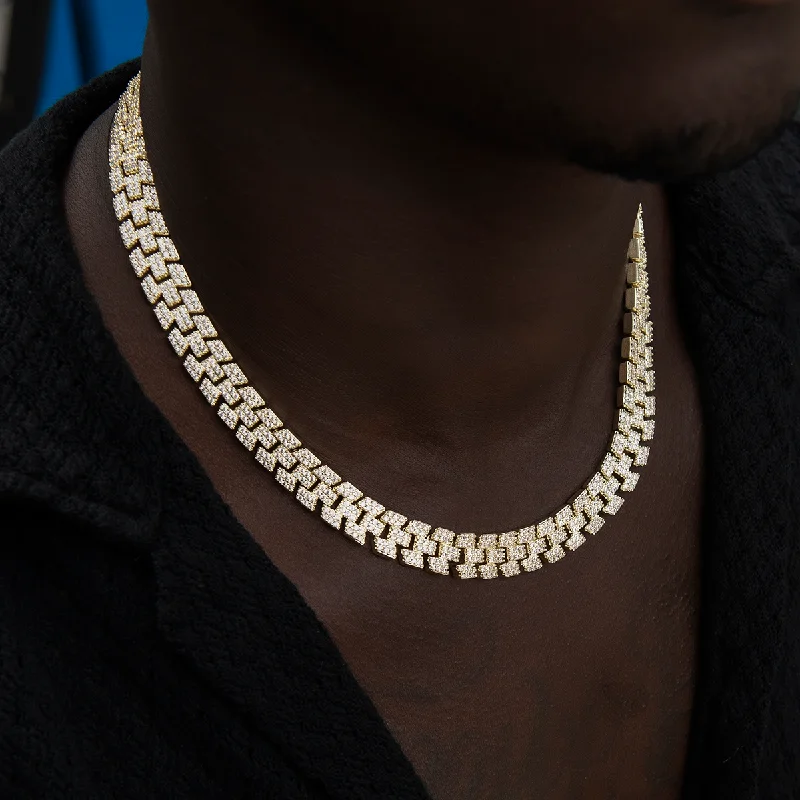 Diamond Spine Chain in Yellow Gold