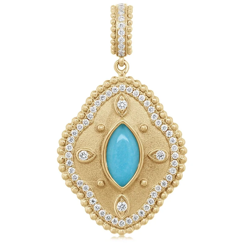 DOVES Justinian Turquoise & Diamond Pendant