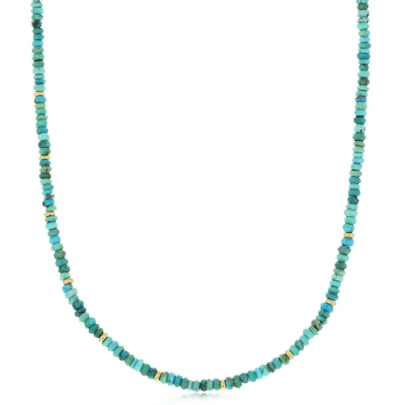 EF COLLECTION Turquoise Birthstone Bead Necklace