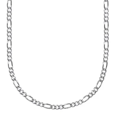 Figaro Chain in Sterling Silver (18 inches and 5.5mm wide)