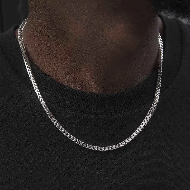 Franco Chain in White Gold - 3mm