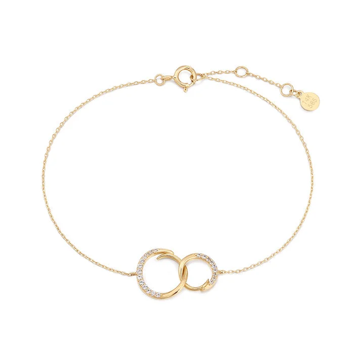 HARPER | White Sapphire Interlinked Swirls Bracelet