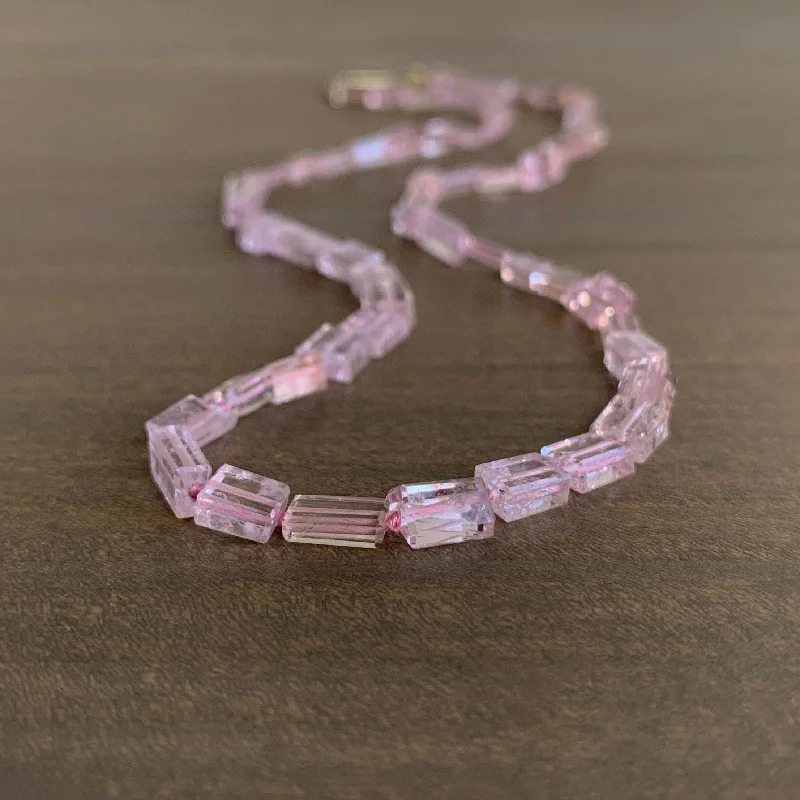 Morganite Rectangle Strand