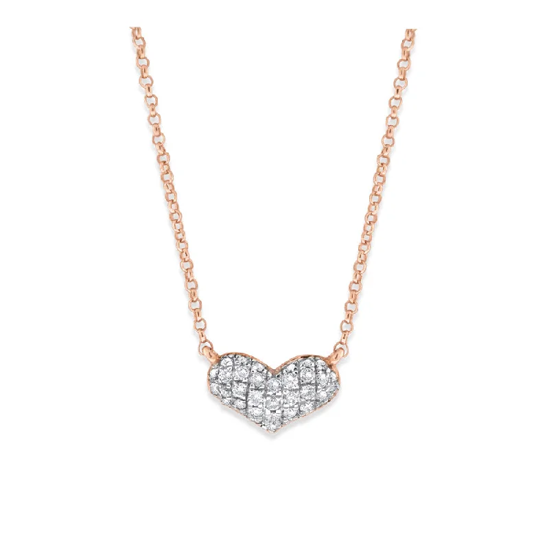 KC Designs 14K Diamond Puffed Heart Necklace