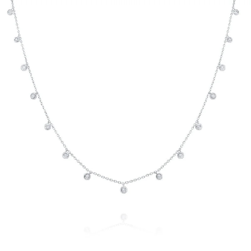 KC Designs 14k Gold and Diamond Drops Necklace, 17''