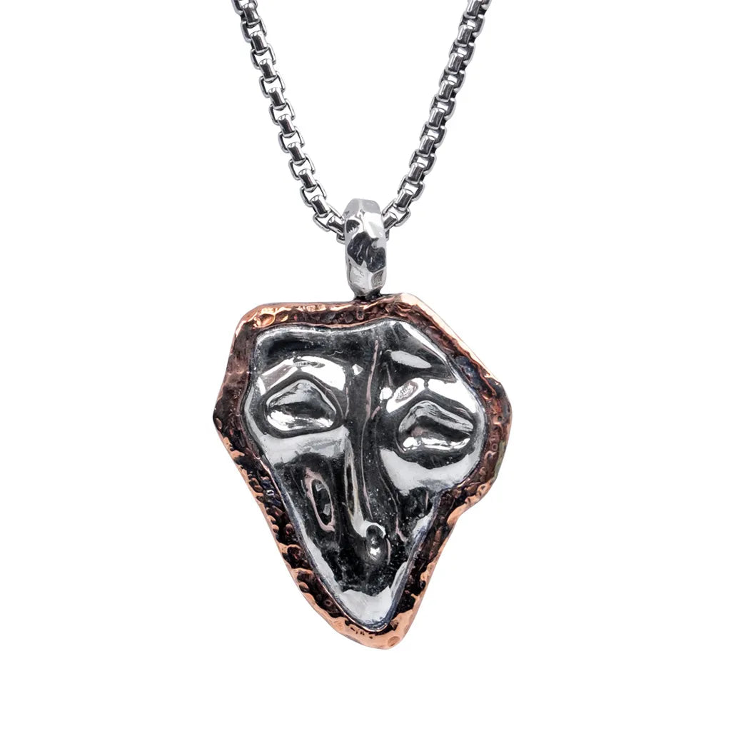 Keith Jack Sterling Silver Oxidized + Bronze Large Healer Pendant