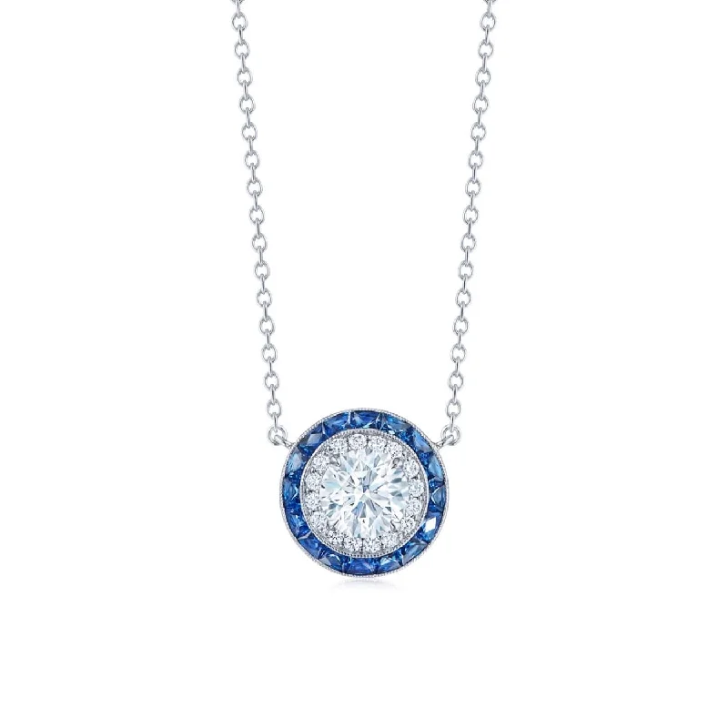 KWIAT Diamond & Sapphire Silhouette Pendant