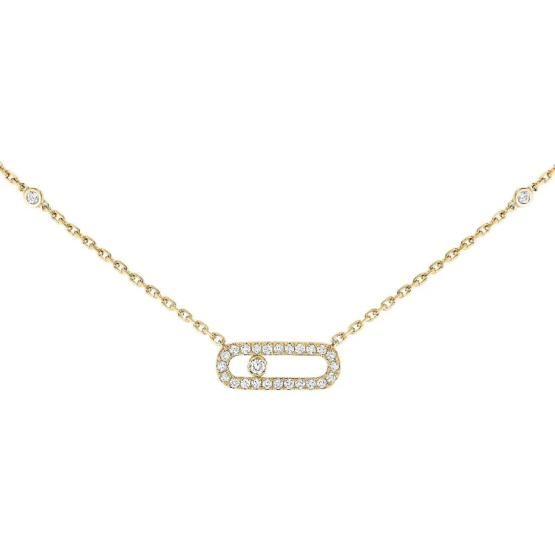 MESSIKA Yellow Gold Move Uno Diamond Necklace