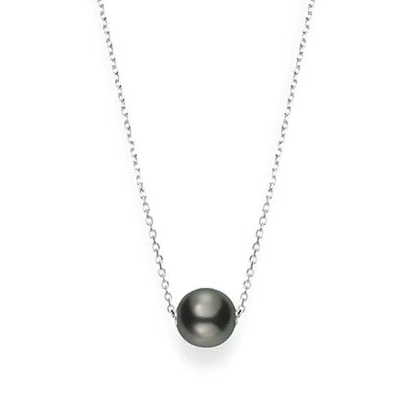 MIKIMOTO Black South Sea Pearl Necklace