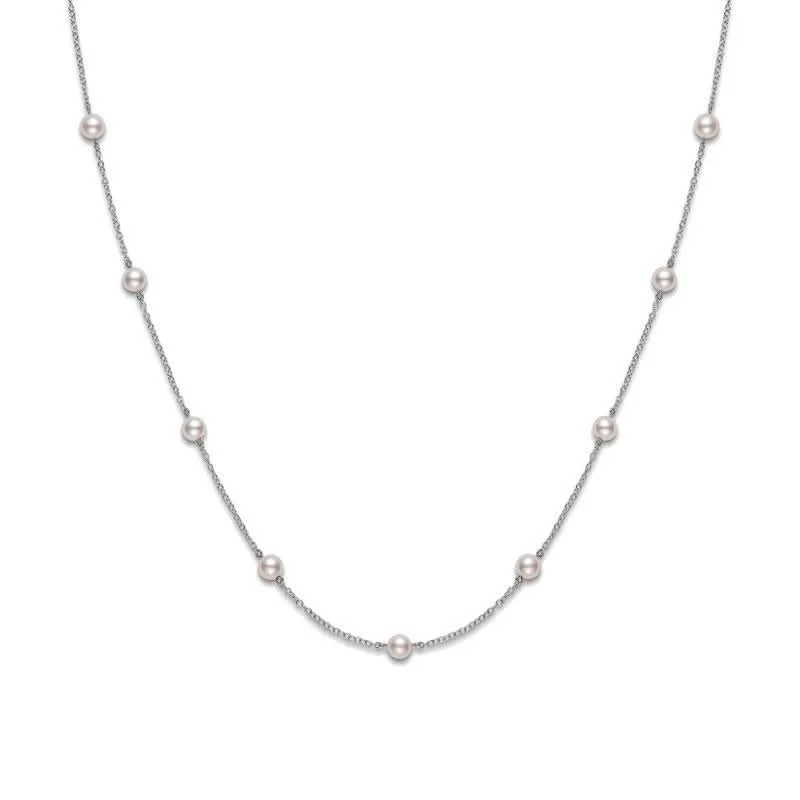 MIKIMOTO Tin Cup Pearl Necklace