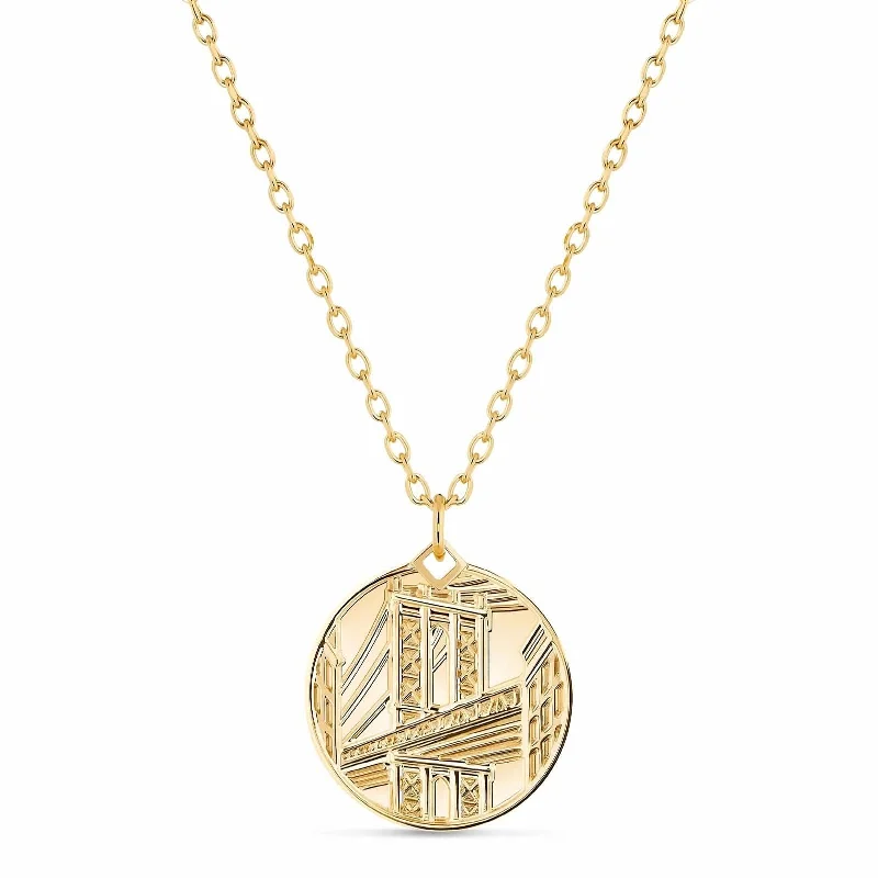 NOUVEL HERITAGE Brooklyn Bridge PM Medallion Necklace