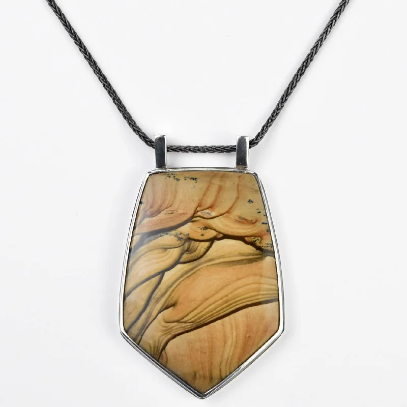 One of a Kind Landscape Jasper Pendant #1