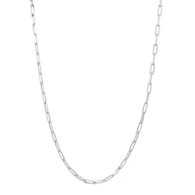 Paperclip Link Chain in Sterling Silver (24 inches)